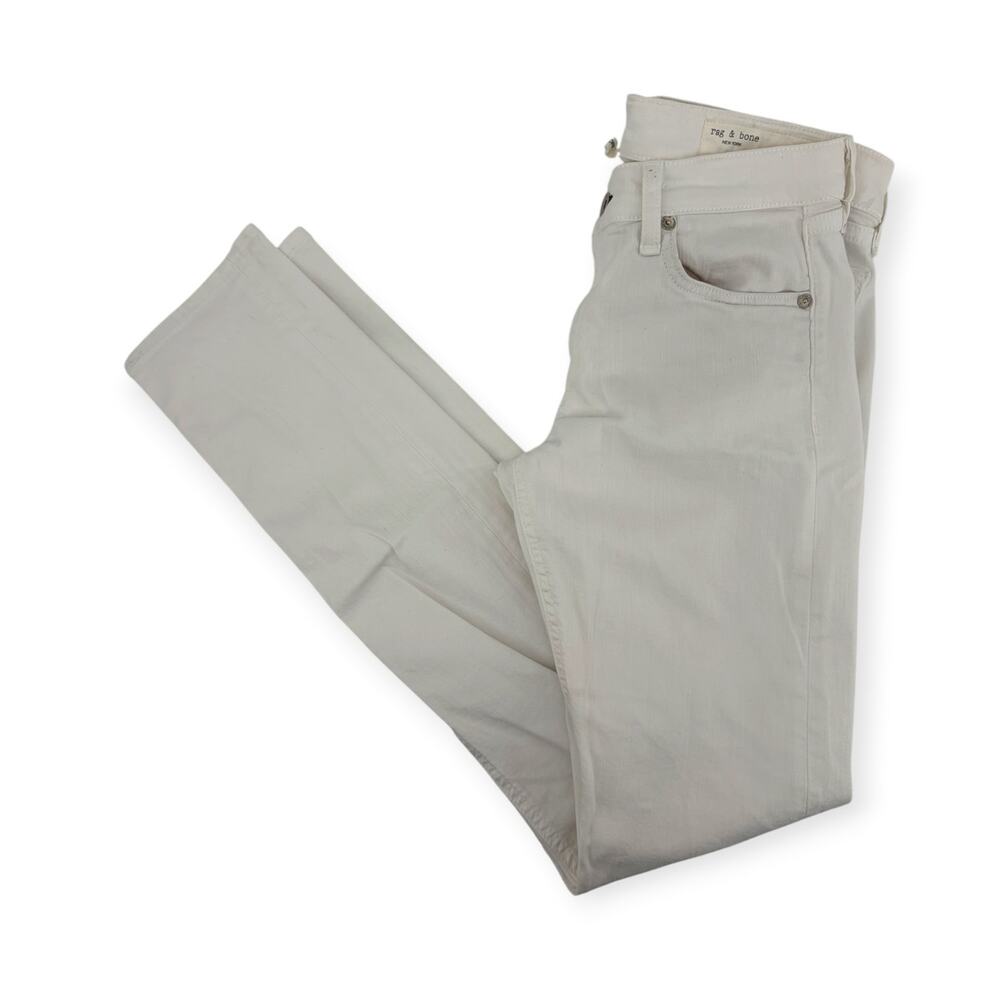 Rag & Bone The Dre Jeans Size 26 Aged Bright White Slim Boyfriend Designer Denim